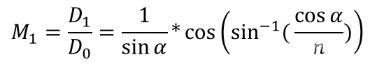 根據(jù)三角關(guān)系，可以直到光束擴(kuò)展倍率